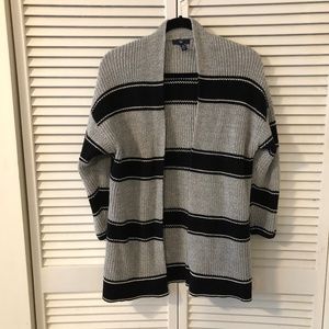 Gap Black Stripe Open Cardigan